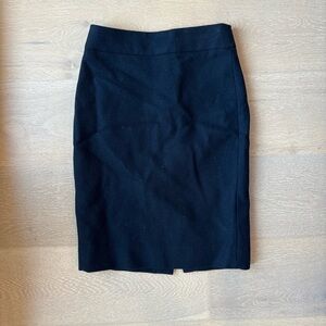 J. Crew 100% Wool No. 2 Pencil Skirt in Black
